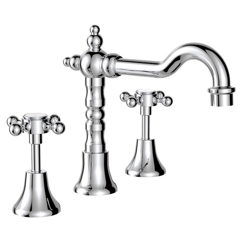 3 Piece Lillian Shepherds Crook Spout & Mixer Tap Set