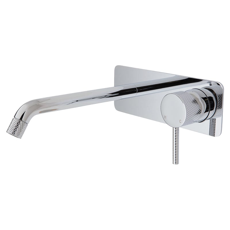 2 Piece Axle Brass Spout & Wall Mixer Set