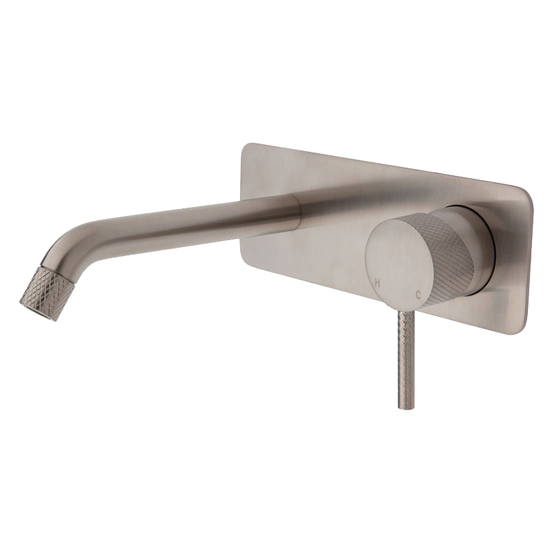 2 Piece Axle Brass Spout & Wall Mixer Set