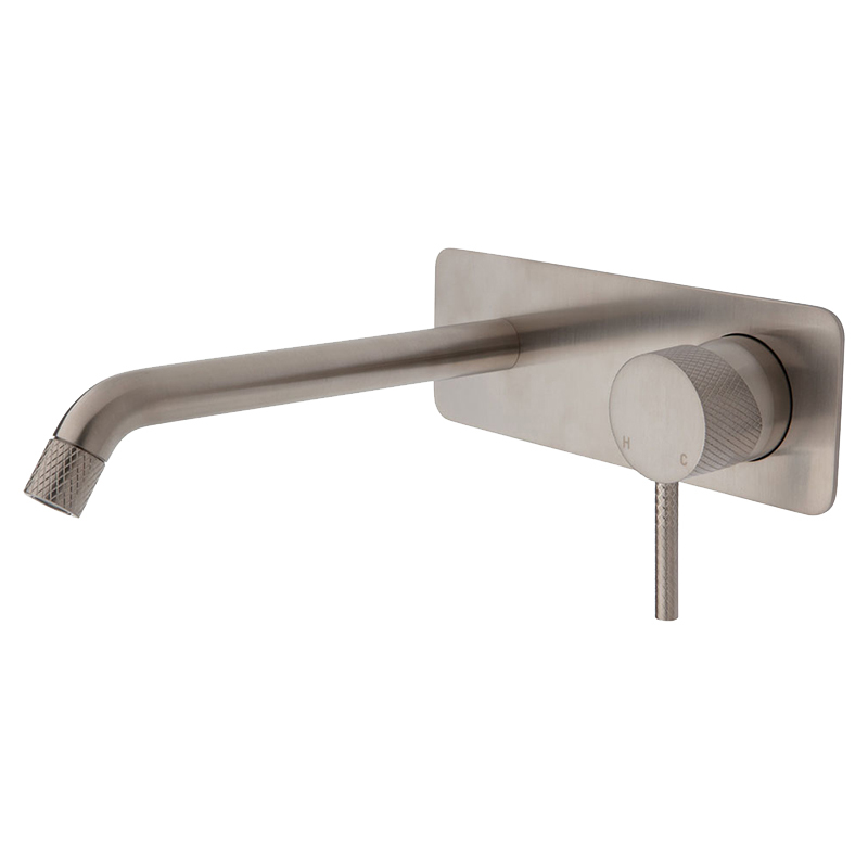 2 Piece Axle Brass Spout & Wall Mixer Set