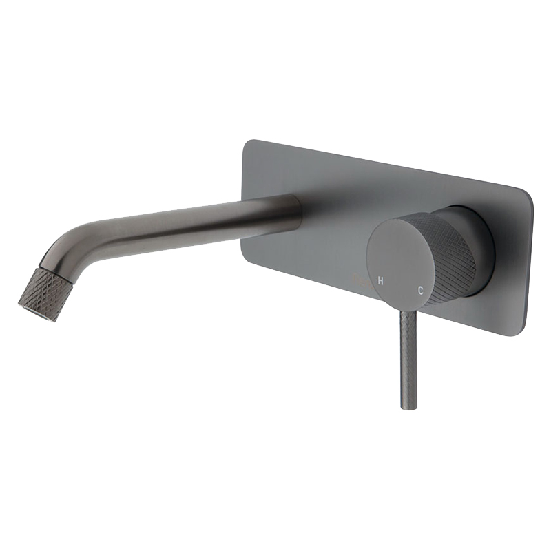 2 Piece Axle Brass Spout & Wall Mixer Set
