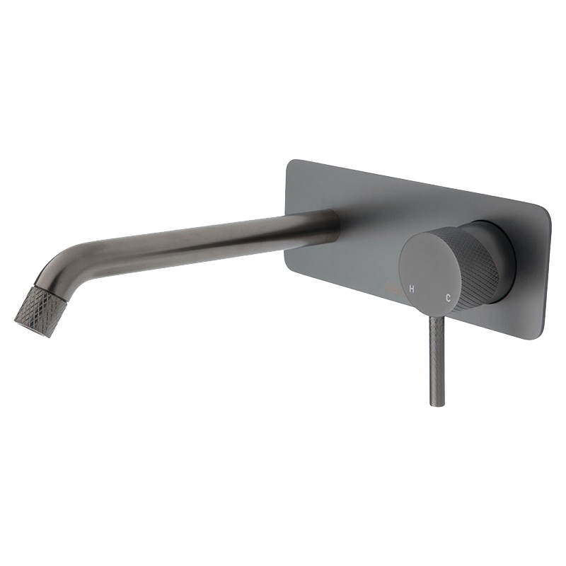 2 Piece Axle Brass Spout & Wall Mixer Set
