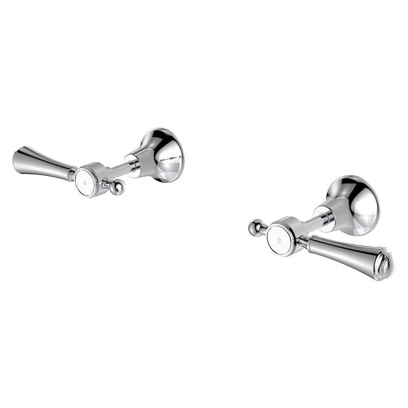 2 Piece Lillian Brass Wall Top Assembly Set