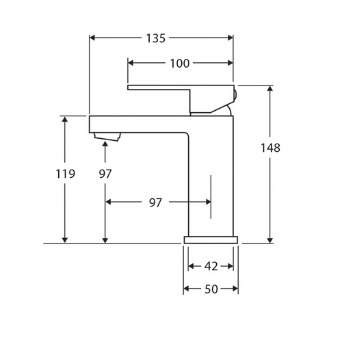 Jet Brass Basin Mixer Tap
