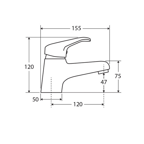 Loop Brass Basin Mixer Tap Temple & ster