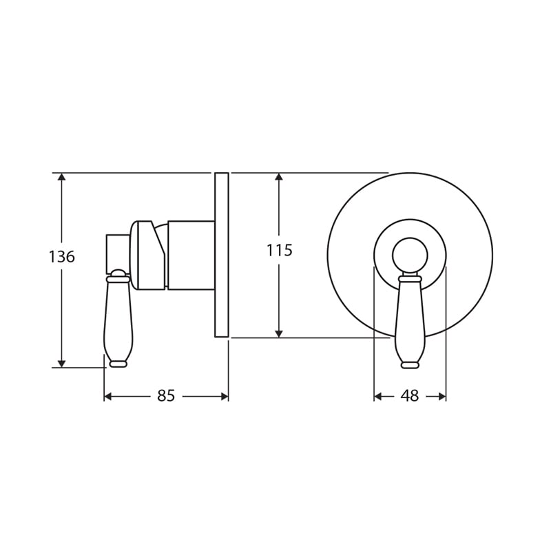 Eleanor Brass Wall Mixer