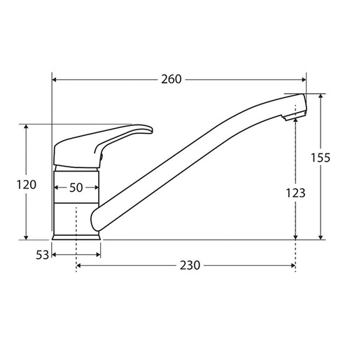 Loop Sink Mixer Swivel