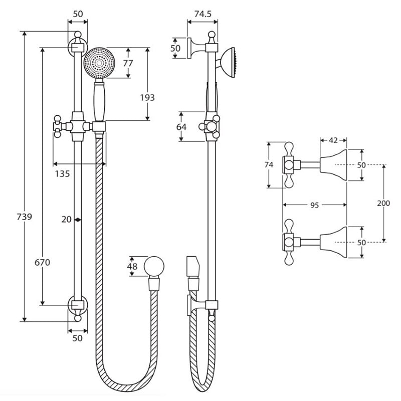 6 Piece Lillian Shower Set