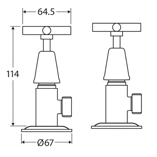 2 Piece Michelle Brass Washing Machine Wall Tap Set The Build by Temple & ster