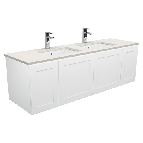 Sarah Roman Sand Mila Wall Hung Double Basin Vanity Unit Temple & ster