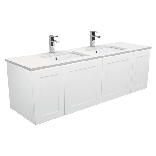 Sarah Crystal Pure Mila Wall Hung Double Basin Vanity Unit Temple