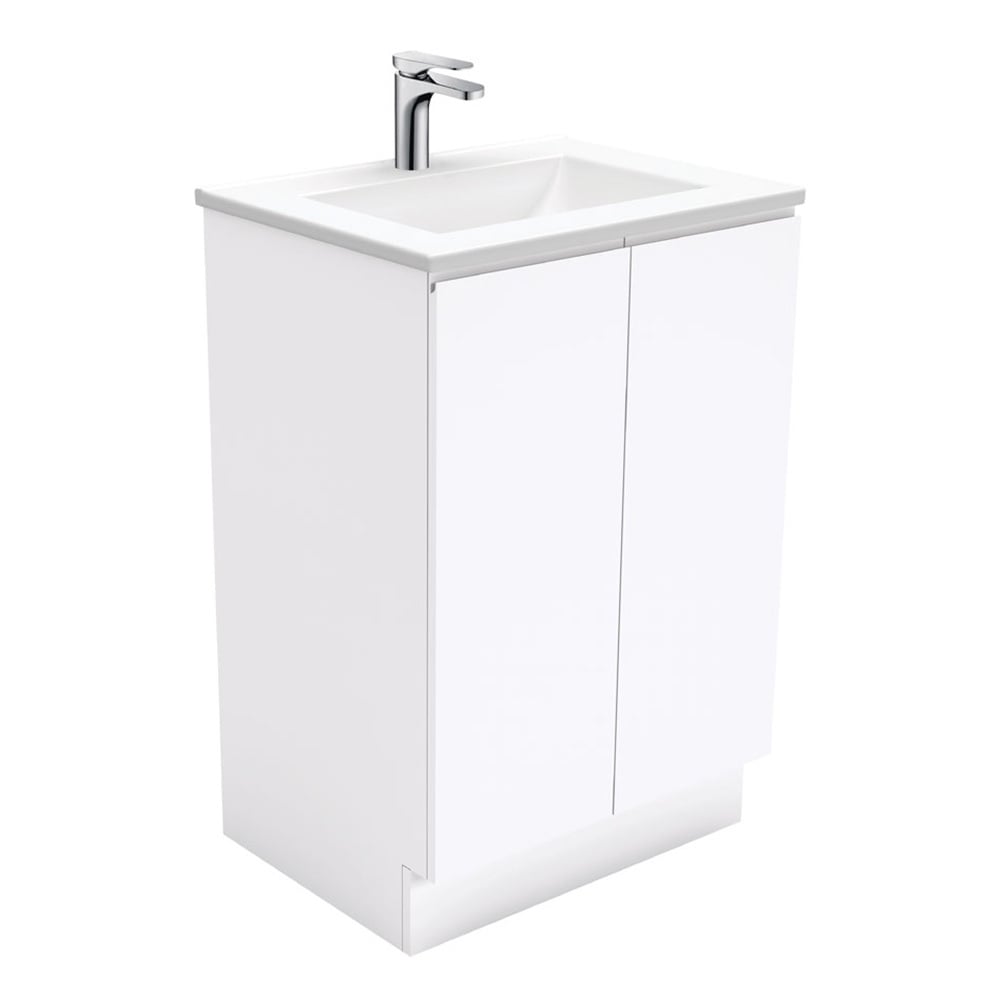 60cm Vanessa Gloss White Floor Standing Vanity Unit