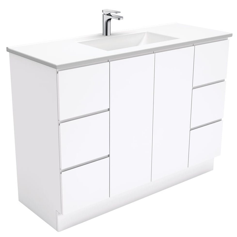 2 Door 6 Drawer Vanessa Floor Standing Vanity Unit