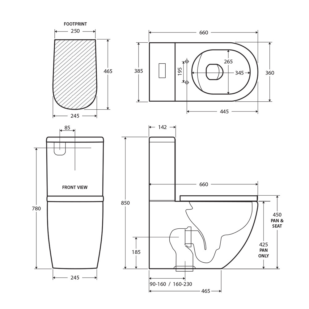 Koko Ceramic Back-To-Wall Toilet Suite