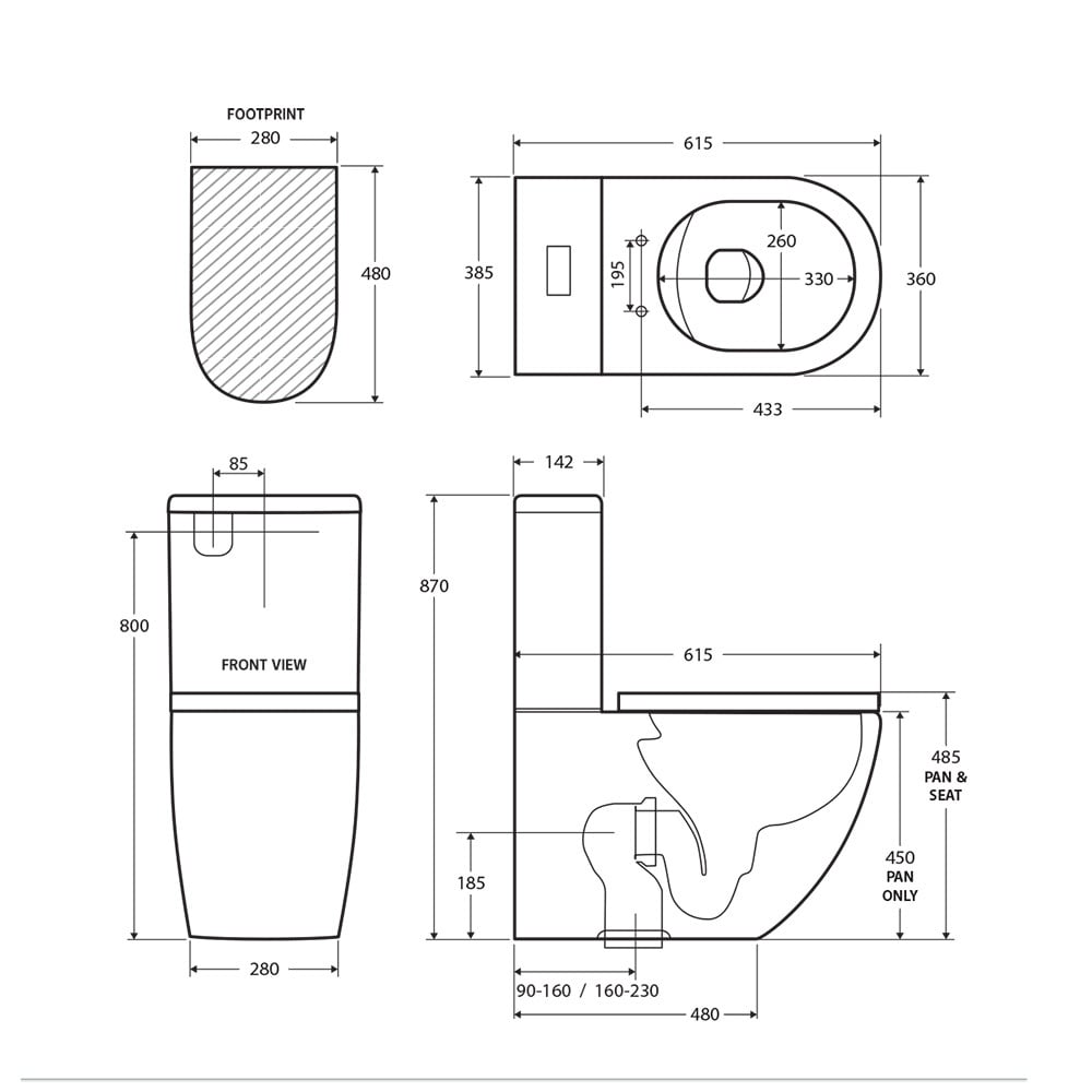 Alix Ceramic Back-To-Wall Toilet Suite