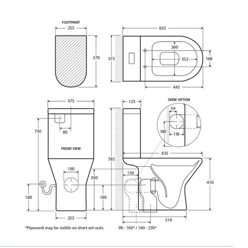 Chica Ceramic Close Coupled Toilet Suite