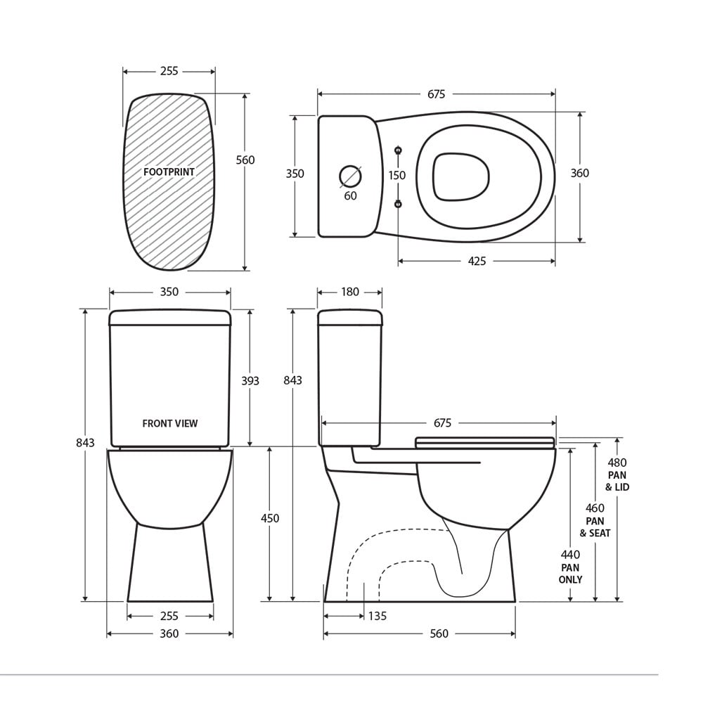 Stella Ceramic Closed Coupled Toilet Suite