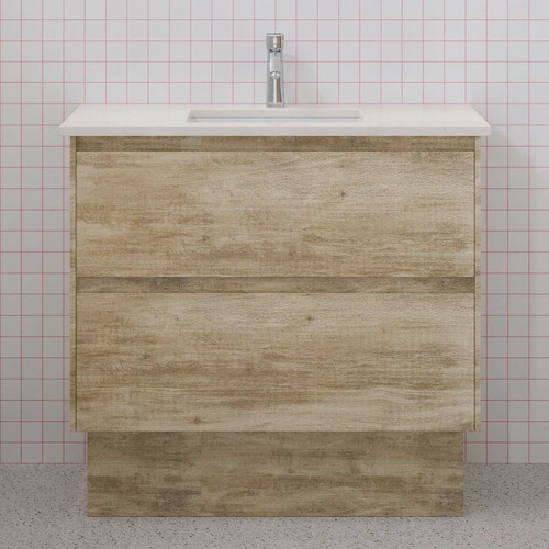 Sarah Scandi Oak Amato Floor Standing Vanity | Temple & Webster