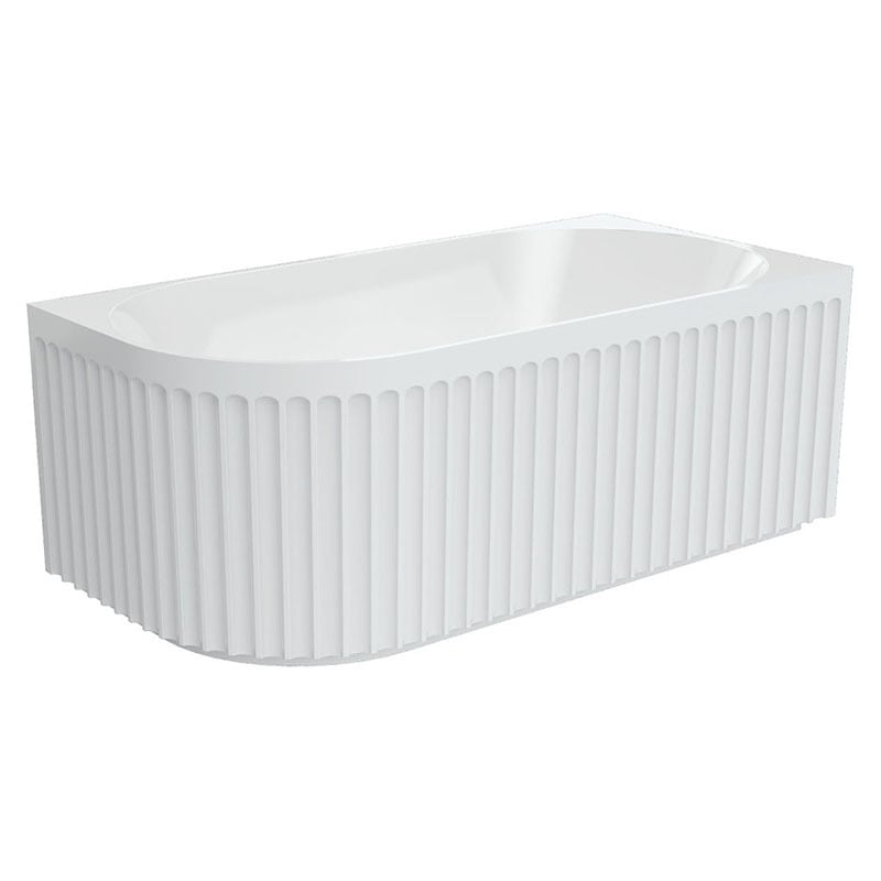 Eleanor 1500mm Acrylic Fluted Corner Bath