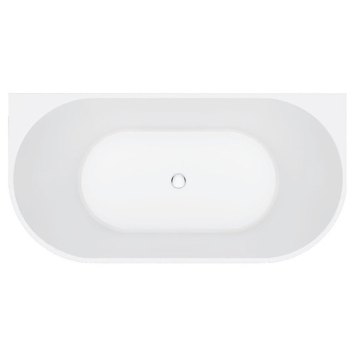 Eleanor White Acrylic Fluted Back to Wall Bath