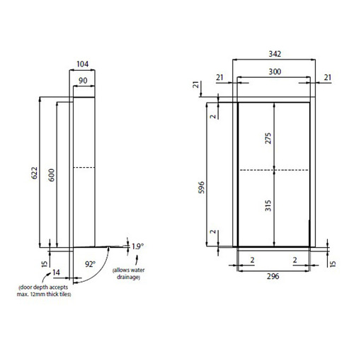 600mm InvisiCab Concealed Bathroom Cabinet