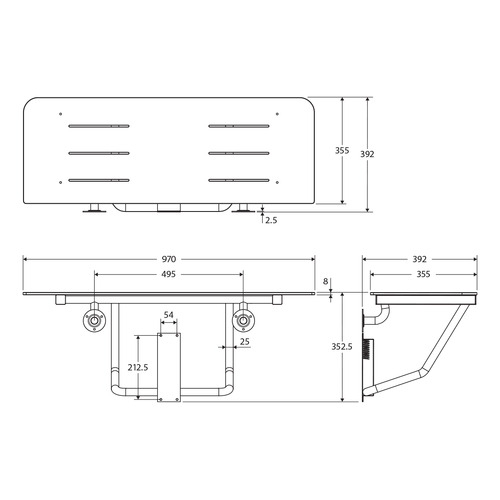 Luciana Accessible Shower Seat