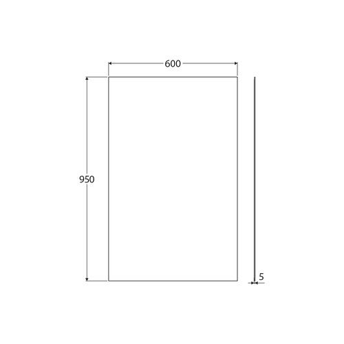Pencil Edge Rectangular Wall Mirror
