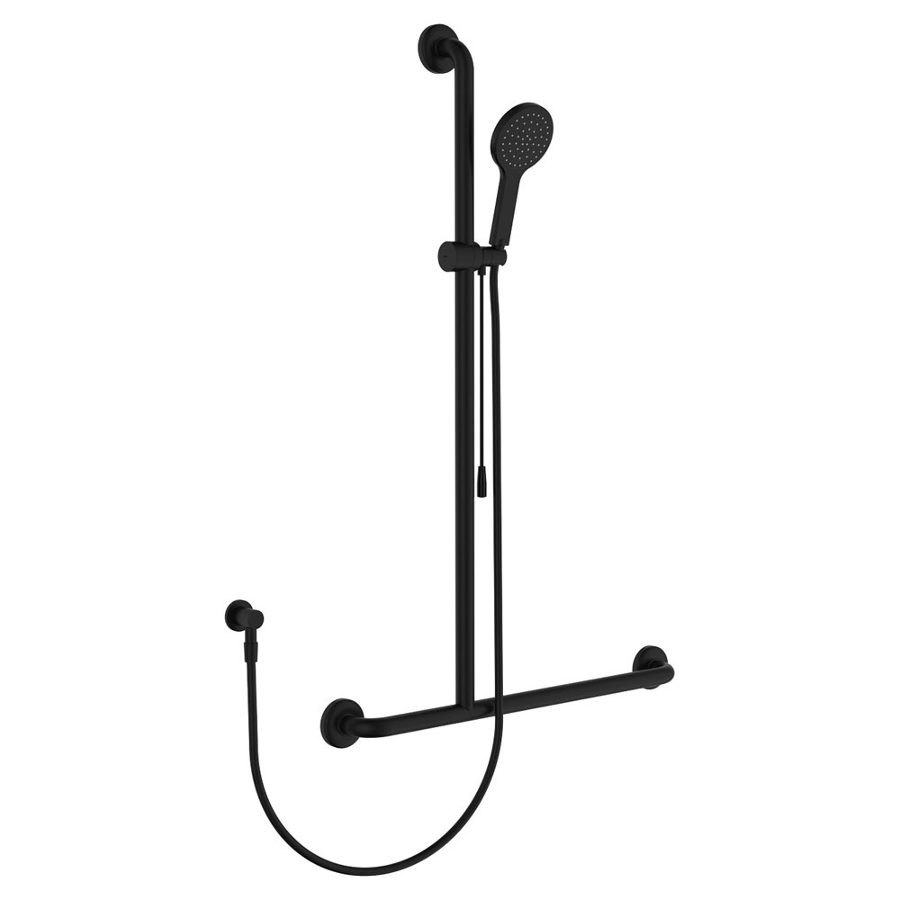 Hustle Care Left-Hand Inverted T Rail Shower