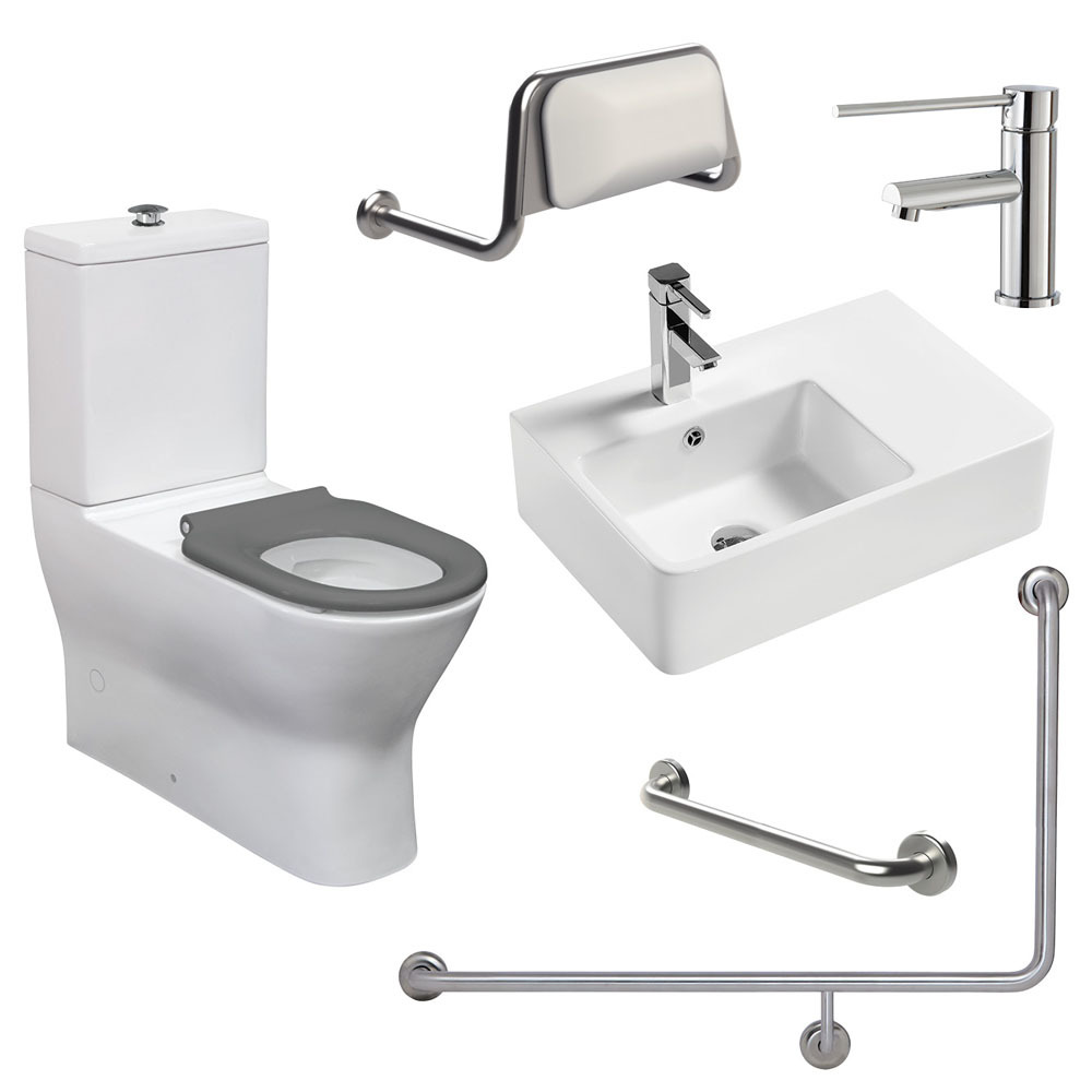 Accessible Delta Care Back to Wall Toilet Suite Package