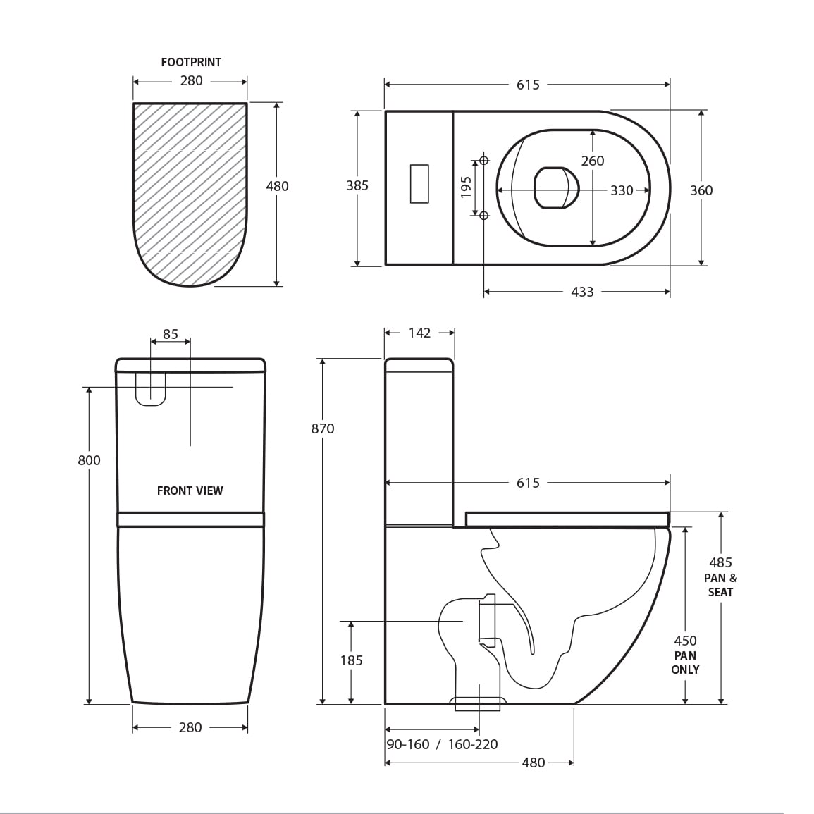 Alix S-Trap Back to Wall Toilet Suite