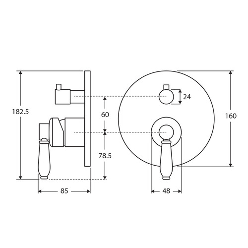 Eleanor Wall Diverter Mixer