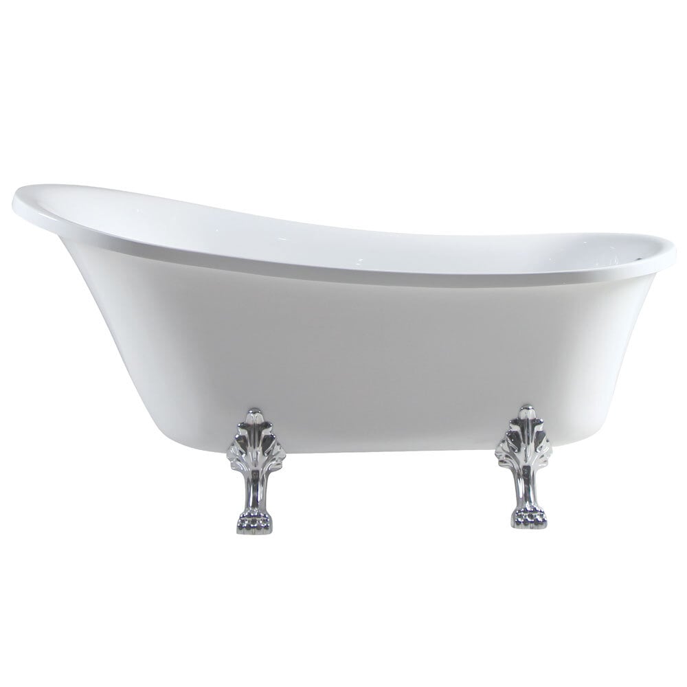 Lion Claw Foot Bath Tub with Chrome Feet