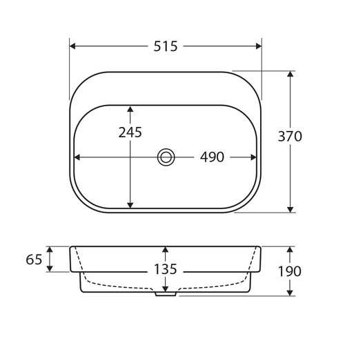 Parisa Semi Inset Ceramic Basin