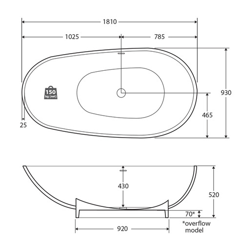 Lagoona Stone Bath Tub