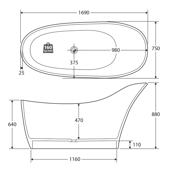 La Vida Stone Bath Tub
