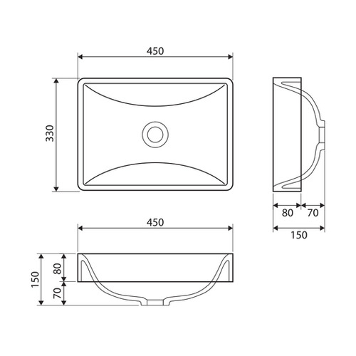 Kados Semi Inset Ceramic Basin