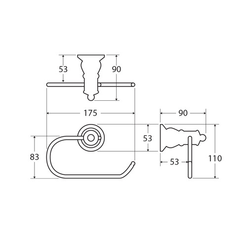 Lillian Metal Toilet Roll Holder