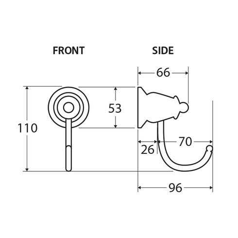 Lillian Metal Robe Hook
