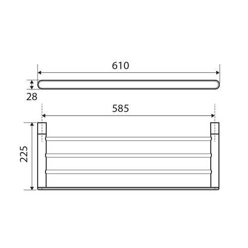 Chrome Empire Towel Rack