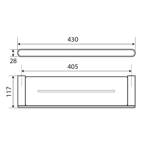 Chrome Empire Metal Bathroom Shelf