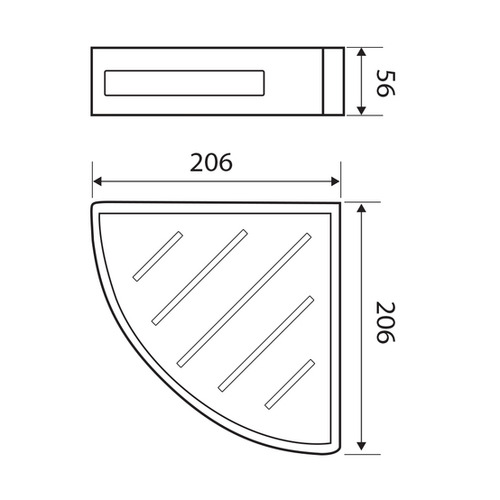 Chrome Corner Shower Shelf Temple & ster