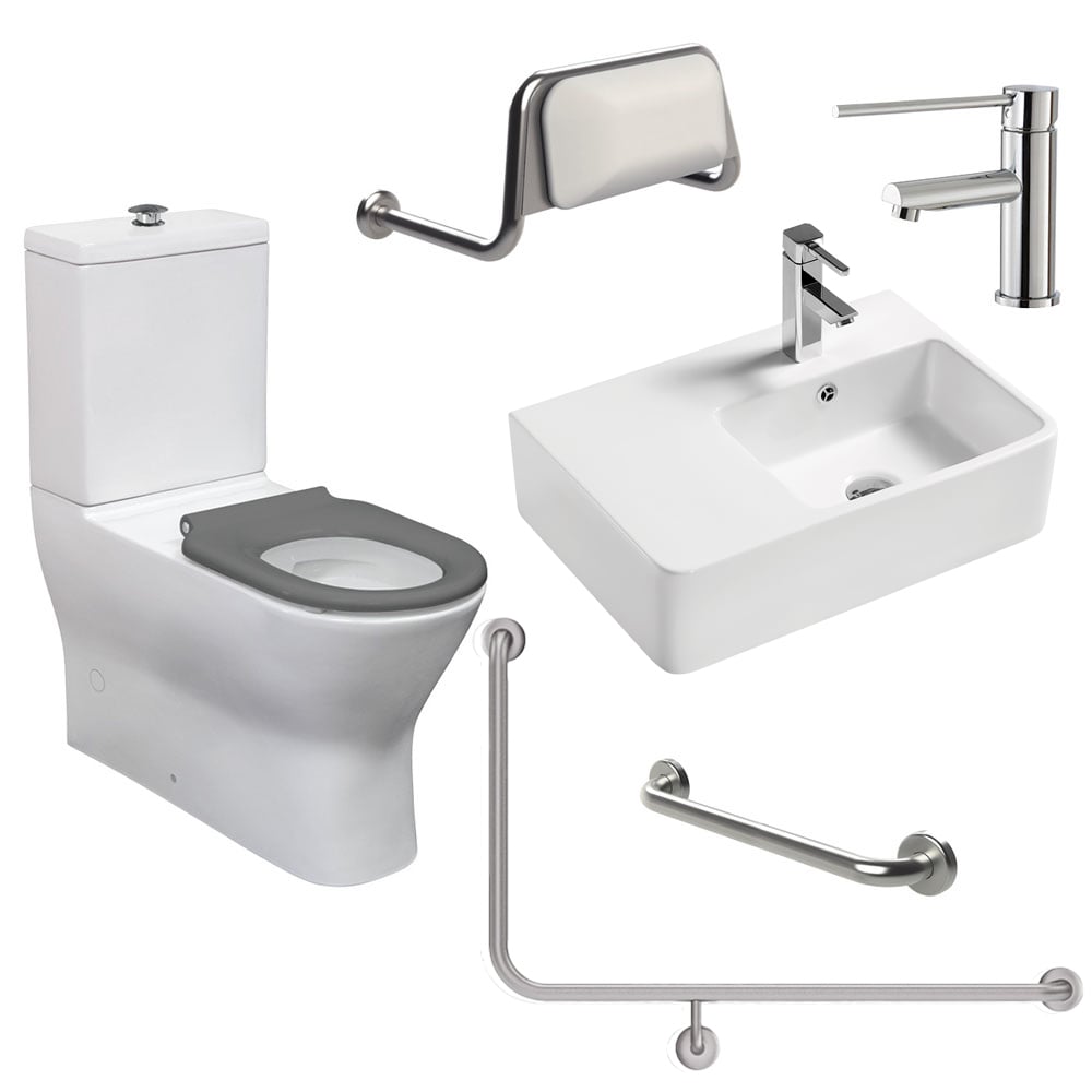 Accessible Delta Care Back to Wall Toilet Suite Package