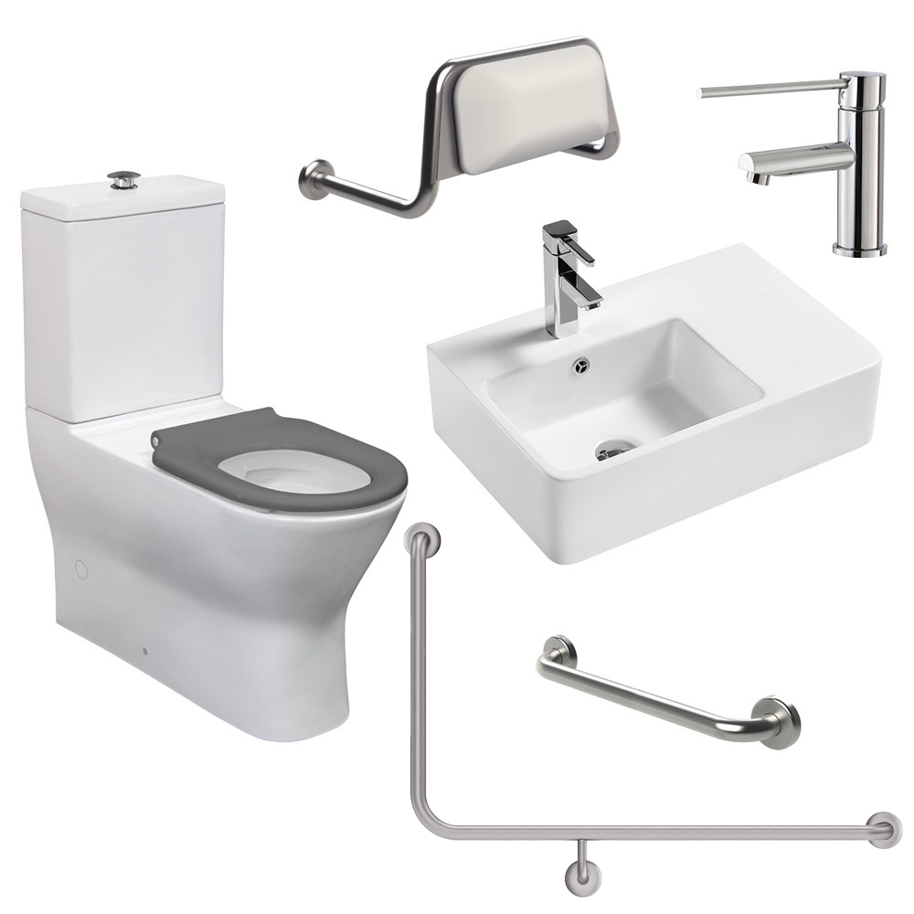 Accessible Delta Care Back to Wall Toilet Suite Package