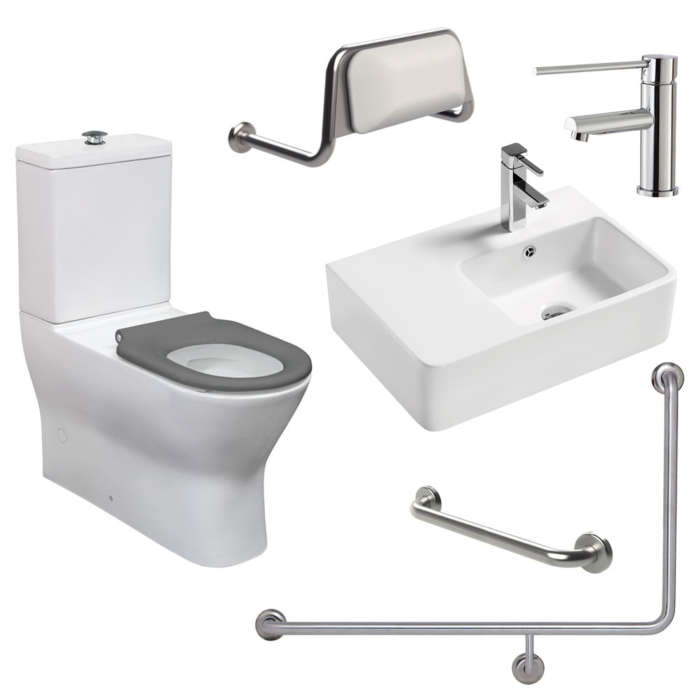 Accessible Delta Care Back to Wall Toilet Suite Package