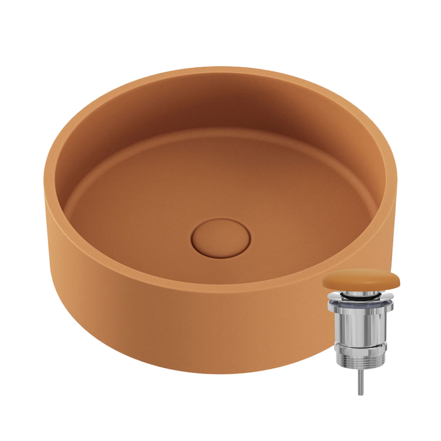 Jada Round Concrete Basin & Waste Set