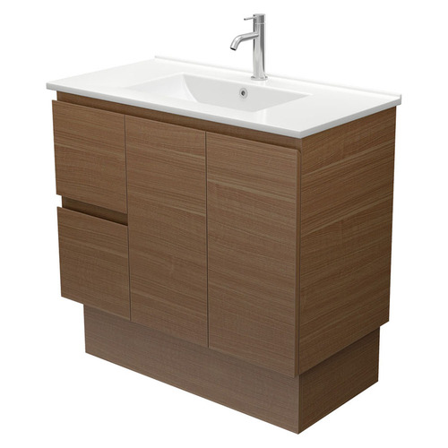 Dolce 900mm Walnut Freestanding Single Vanity
