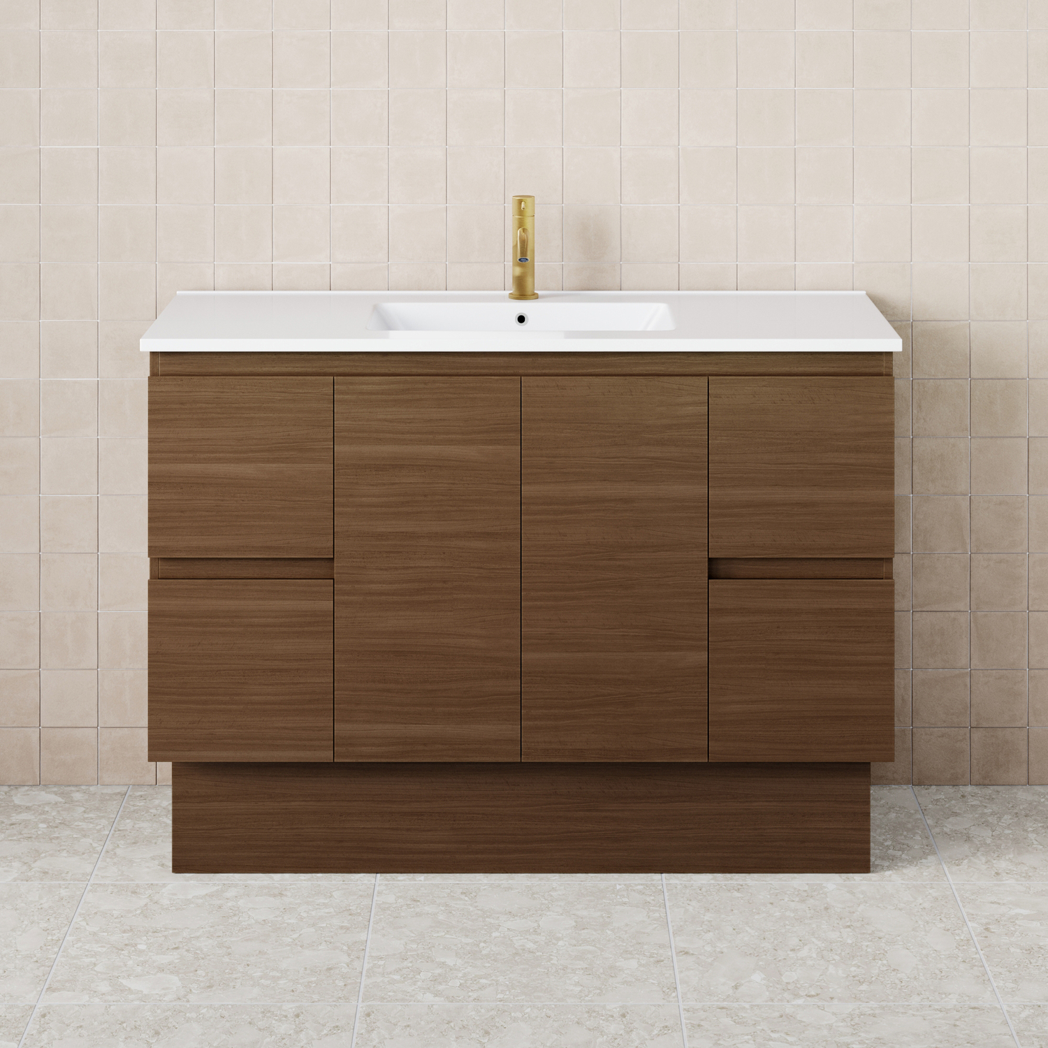 Dolce 1200mm Walnut Freestanding Single Vanity