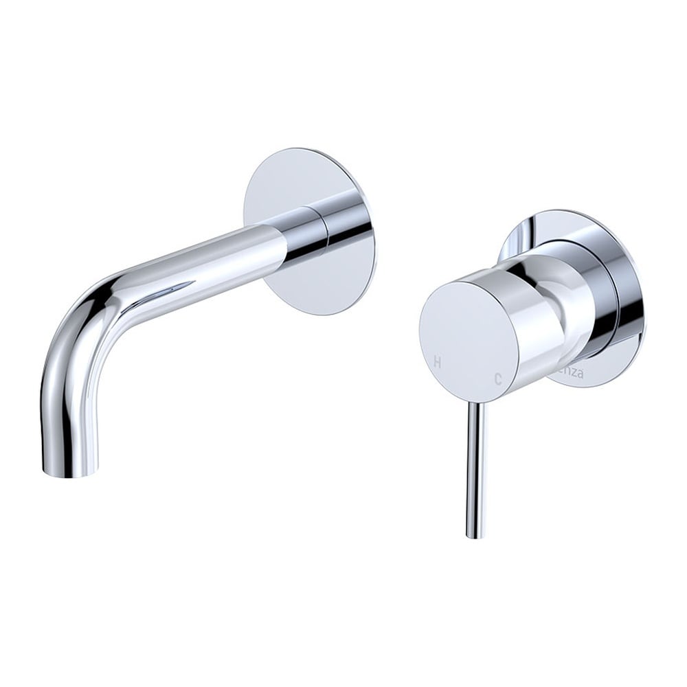 Kaya 130mm Round Bath/Basin Wall Mixer Set