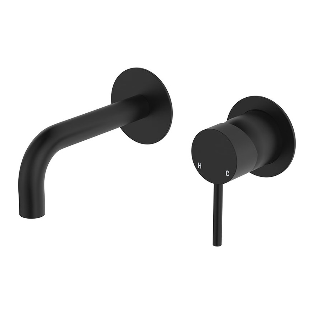 Kaya 130mm Round Bath/Basin Wall Mixer Set