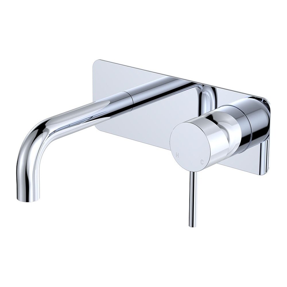 Kaya 130mm Rectangular Bath/Basin Wall Mixer Set